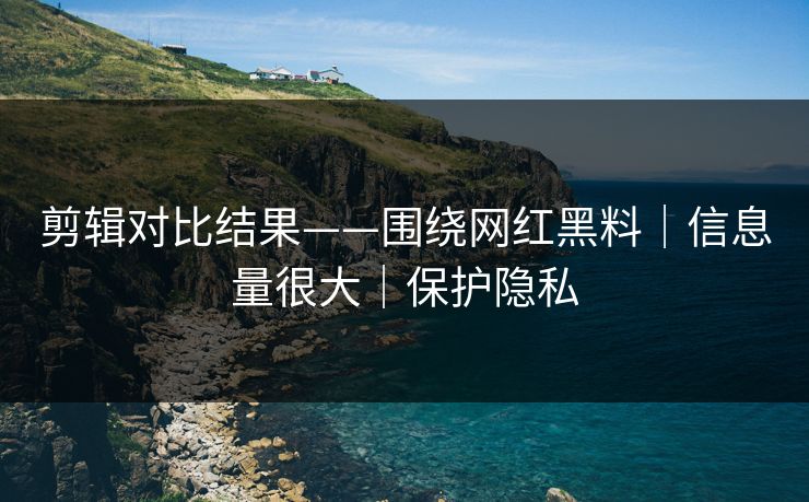 剪辑对比结果——围绕网红黑料｜信息量很大｜保护隐私