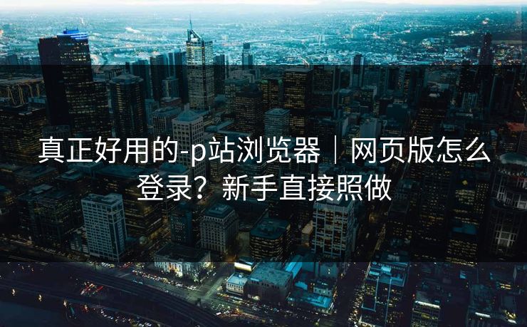 真正好用的-p站浏览器｜网页版怎么登录？新手直接照做
