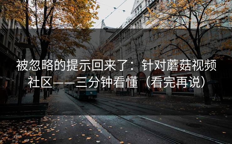 被忽略的提示回来了：针对蘑菇视频社区——三分钟看懂（看完再说）